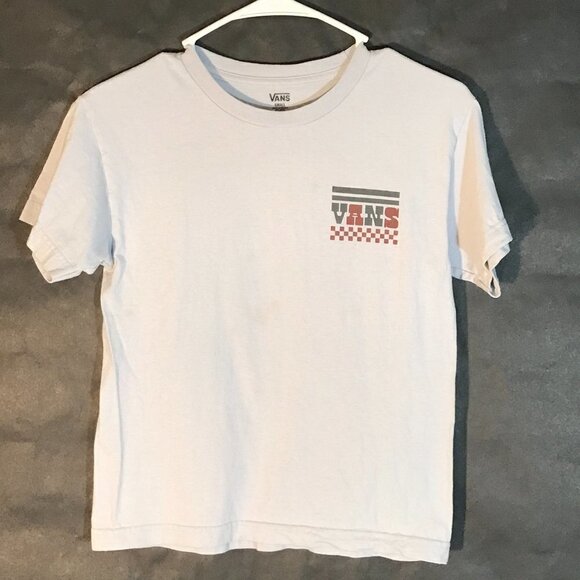 VANS Off the Wall Vintage Surf Skate White Checkered Pyramid Tee T Shirt Small - Picture 1 of 6